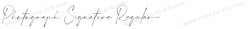 Photograph Signature Regular字体转换
